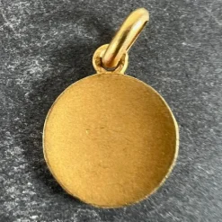 Sale Pamono French Zodiac Gemini Starsign 18k Yellow Gold Charm Pendant, 1940s