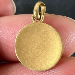 Sale Pamono French Zodiac Gemini Starsign 18k Yellow Gold Charm Pendant, 1940s