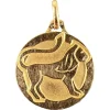 Pamono French Zodiac Leo Starsign 18k Yellow Gold Charm Medal Pendant, 1970s> Necklaces