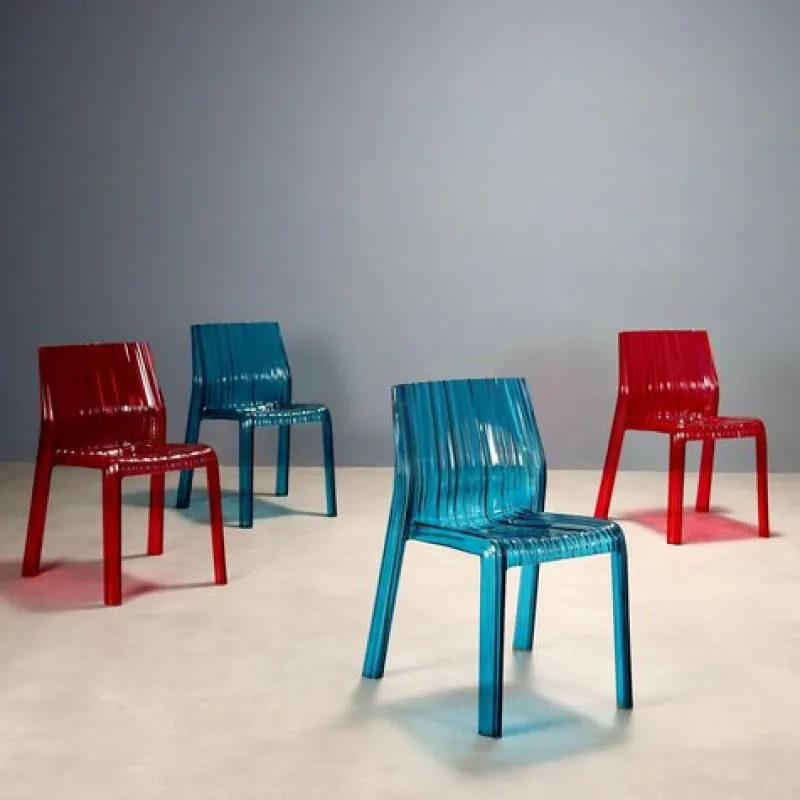 Pamono Frilly Chairs attributed to Patricia Urquiola for Castelli / Anonima Castelli, Set of 4> Side Chairs & Dining Chairs