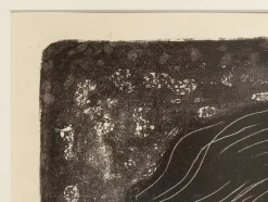 Pamono Fritz Kronenberg, Girl with Flower in Her Hair, 1950, Black & White Lithograph, Framed><noscript><img width=