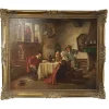 Pamono Fritz Wagner, Dutch Genre Interior, 1920s, Oil on Canvas, Framed> Classical
