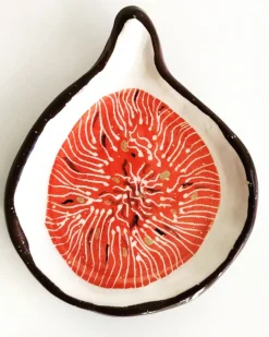 Sale Pamono Fruit Collection Fig Plates in Violet or Green by Federica Massimi, Set of 4