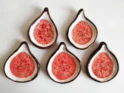 Sale Pamono Fruit Collection Fig Plates in Violet or Green by Federica Massimi, Set of 4