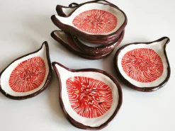 Sale Pamono Fruit Collection Fig Plates in Violet or Green by Federica Massimi, Set of 4