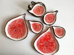 Sale Pamono Fruit Collection Fig Plates in Violet or Green by Federica Massimi, Set of 4