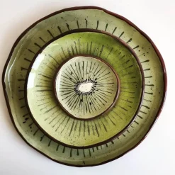 Hot Pamono Fruit Collection Kiwi Plates by Federica Massimi, Set of 4