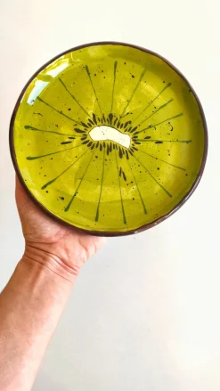 Hot Pamono Fruit Collection Kiwi Plates by Federica Massimi, Set of 4
