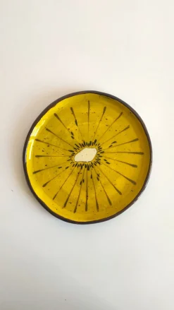 Hot Pamono Fruit Collection Kiwi Plates by Federica Massimi, Set of 4