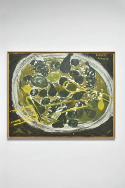 Pamono Fruit Plate, 1970s, Oil on Canvas, Framed> Bowls