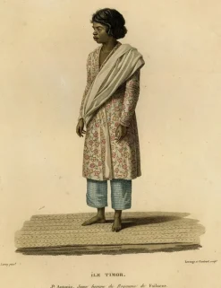 Hot Pamono Full-Length Portrait of a Native from the Indonesian Island Timor, 1825, Print