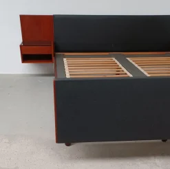 Sale Pamono Fully Restored Queen Size Teak Bed with Nightstands by Hans J. Wegner for Getama, 1960s