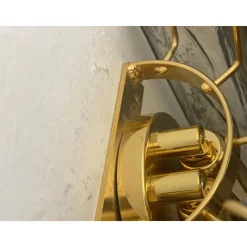 Pamono Fumè Squared Murano Glass Wall Sconce by Simoeng><noscript><img width=