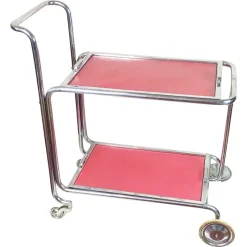 Pamono Functionalist Bauhaus Chrome-Plated Serving Table, 1930s