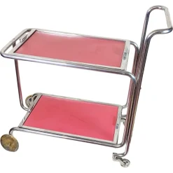 Pamono Functionalist Bauhaus Chrome-Plated Serving Table, 1930s