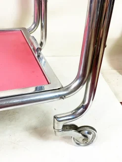 Pamono Functionalist Bauhaus Chrome-Plated Serving Table, 1930s