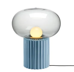 Pamono Fungi Floor Lamp in Sky Blue by Hanne Willmann for Favius> Floor Lamps