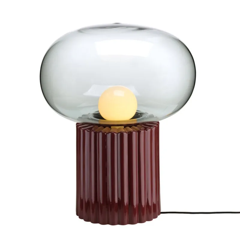 Pamono Fungi Floor Lamp in Wine Red by Hanne Willmann for Favius> Floor Lamps