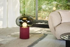 Pamono Fungi Floor Lamp in Wine Red by Hanne Willmann for Favius> Floor Lamps