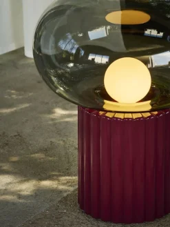 Pamono Fungi Floor Lamp in Wine Red by Hanne Willmann for Favius><noscript><img width=