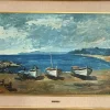 Discount Pamono G. Brambilla, Marina, 20th Century, Oil Painting on Canvas
