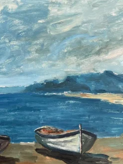 Discount Pamono G. Brambilla, Marina, 20th Century, Oil Painting on Canvas