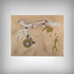 Pamono G. Le Poitevin, Tassili Rock, 1960s, Mixed Media> Abstraction|Painting