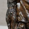 Pamono G. Omerth, The Shepherd and his Dog, Early 20th Century, Bronze> Art Nouveau