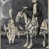 Online Pamono Gabriele Galantara, The General, Mixed Media Drawing, 1909