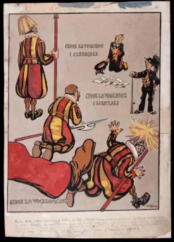Pamono Gabriele Galantara, The Way We Want It, Mixed Media Drawing, 1904> Work On Paper