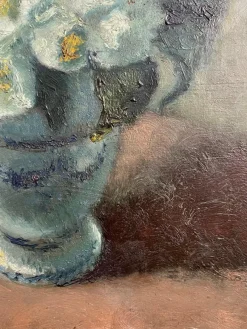 Pamono Galetti, Flowers, 20th Century, Oil Painting on Panel, Framed> Painting