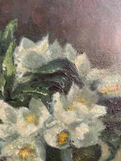 Pamono Galetti, Flowers, 20th Century, Oil Painting on Panel, Framed><noscript><img width=