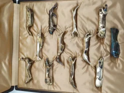 Pamono Gallia Knife Holder Set by Luc Lanel for Christofle, 1930s><noscript><img width=