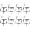 Clearance Pamono Galva Steel Outdoor Chairs by Atelier Thomas Serruys, Set of 8