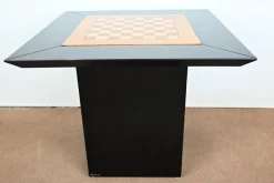 Pamono Game Table, Chessboard and Chairs by Paul Michel, 1970s, Set of 3> Game Tables