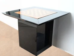 Pamono Game Table, Chessboard and Chairs by Paul Michel, 1970s, Set of 3><noscript><img width=