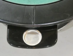 Pamono Game Table in Leather and Steel, Italy, 1970s><noscript><img width=