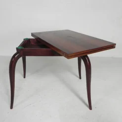 Pamono Gaming Table with Folding and Rotating Top, 1950s><noscript><img width=