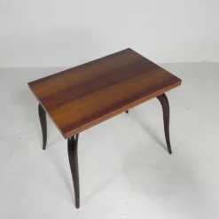 Pamono Gaming Table with Folding and Rotating Top, 1950s><noscript><img width=