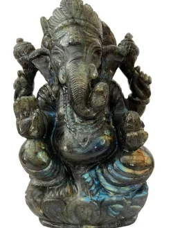 Pamono Ganesh Statue in Labradorite> Garden Accessories
