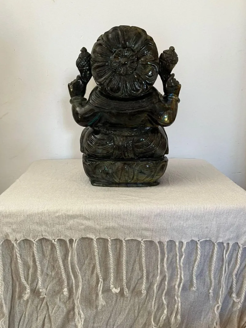 Pamono Ganesh Statue in Labradorite> Garden Accessories