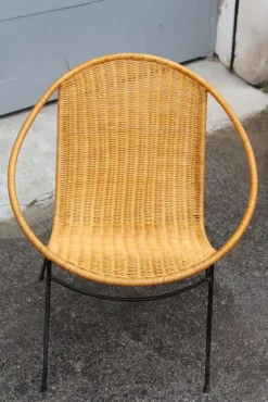 Best Pamono Garden Armchairs in Midollin & Metal Campo & Graffi Design attributed to Campo E Graffi, 1960s, Set of 4