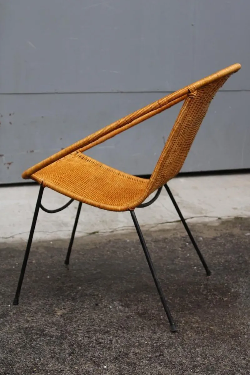 Best Pamono Garden Armchairs in Midollin & Metal Campo & Graffi Design attributed to Campo E Graffi, 1960s, Set of 4
