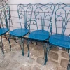 Sale Pamono Garden Chairs & Table Set from Fermob, 1950s, Set of 5