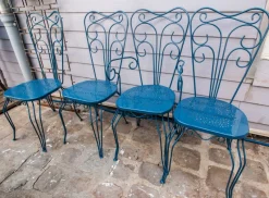 Sale Pamono Garden Chairs & Table Set from Fermob, 1950s, Set of 5