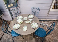 Sale Pamono Garden Chairs & Table Set from Fermob, 1950s, Set of 5
