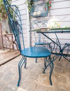 Sale Pamono Garden Chairs & Table Set from Fermob, 1950s, Set of 5