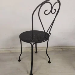 Pamono Garden Chairs in Black Iron, 1890s, Set of 4><noscript><img width=