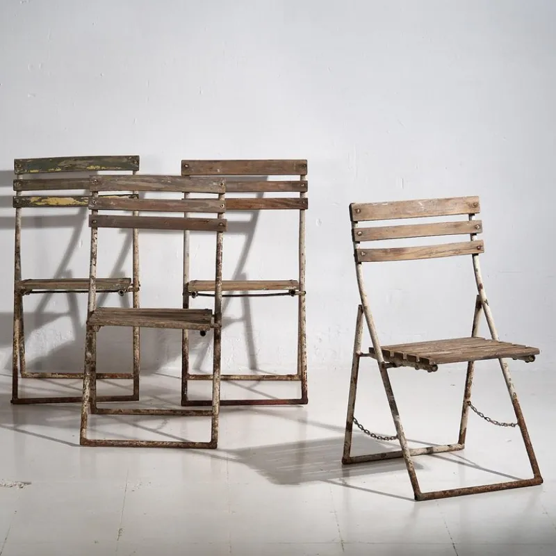 Pamono Garden Chairs,1920s, Set of 4> Garden Lighting