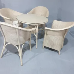 Sale Pamono Garden Conservatory Table and Chairs by Lloyd Loom, Set of 5
